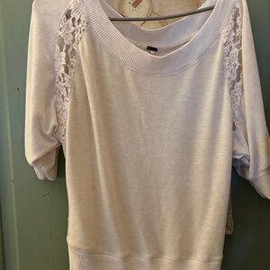 Poof! Off-the-Shoulder Sweater in Cream